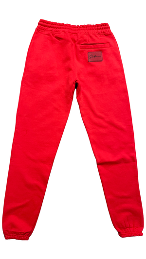 Debonair “FIRE RED” Embroidered Sweatpants