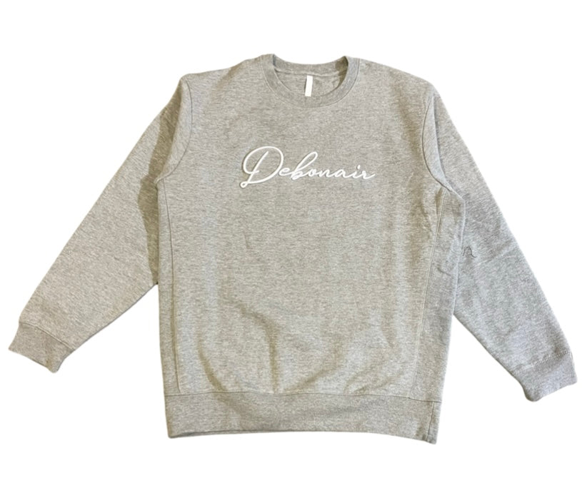 Debonair “COOL GREY” Embroidered Sweatshirt