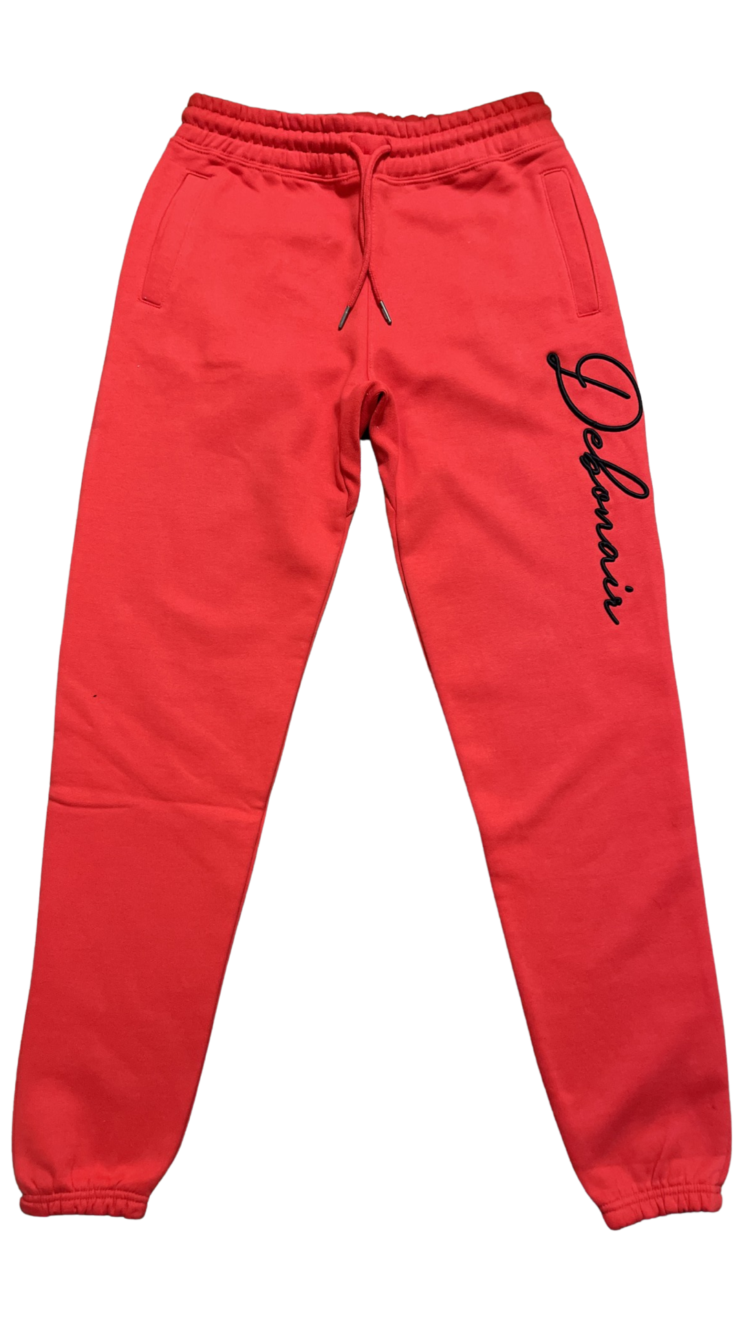 Debonair “FIRE RED” Embroidered Sweatpants